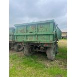 (81) Larrington 14T (H2 2) Monocoque tipping trailer, sprung axles with leaf suspension, sold on