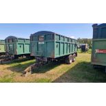 (85) Larrington 14T (3) Rootcrop trailer with extension sides, sprung drawbar, sprung axles with