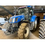 (13) New Holland T6.160 4WD 40k, front suspension and front linkage, cab suspension, front