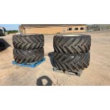 Set of 4 x Michelin VF 600/60 R28 floatation wheels to fit above sprayer.