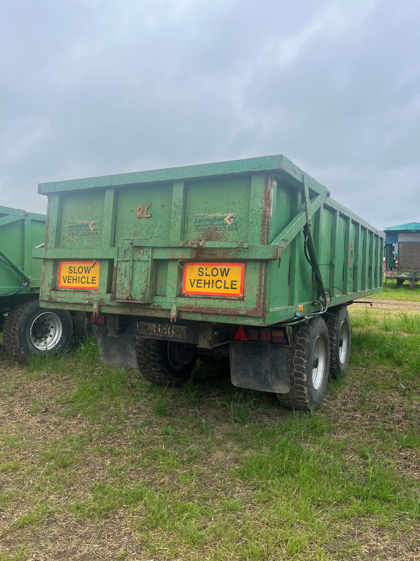 (94) Larrington 14T (JWG 3) Rootcrop trailer, sprung drawbar, sprung axles with leaf suspension,