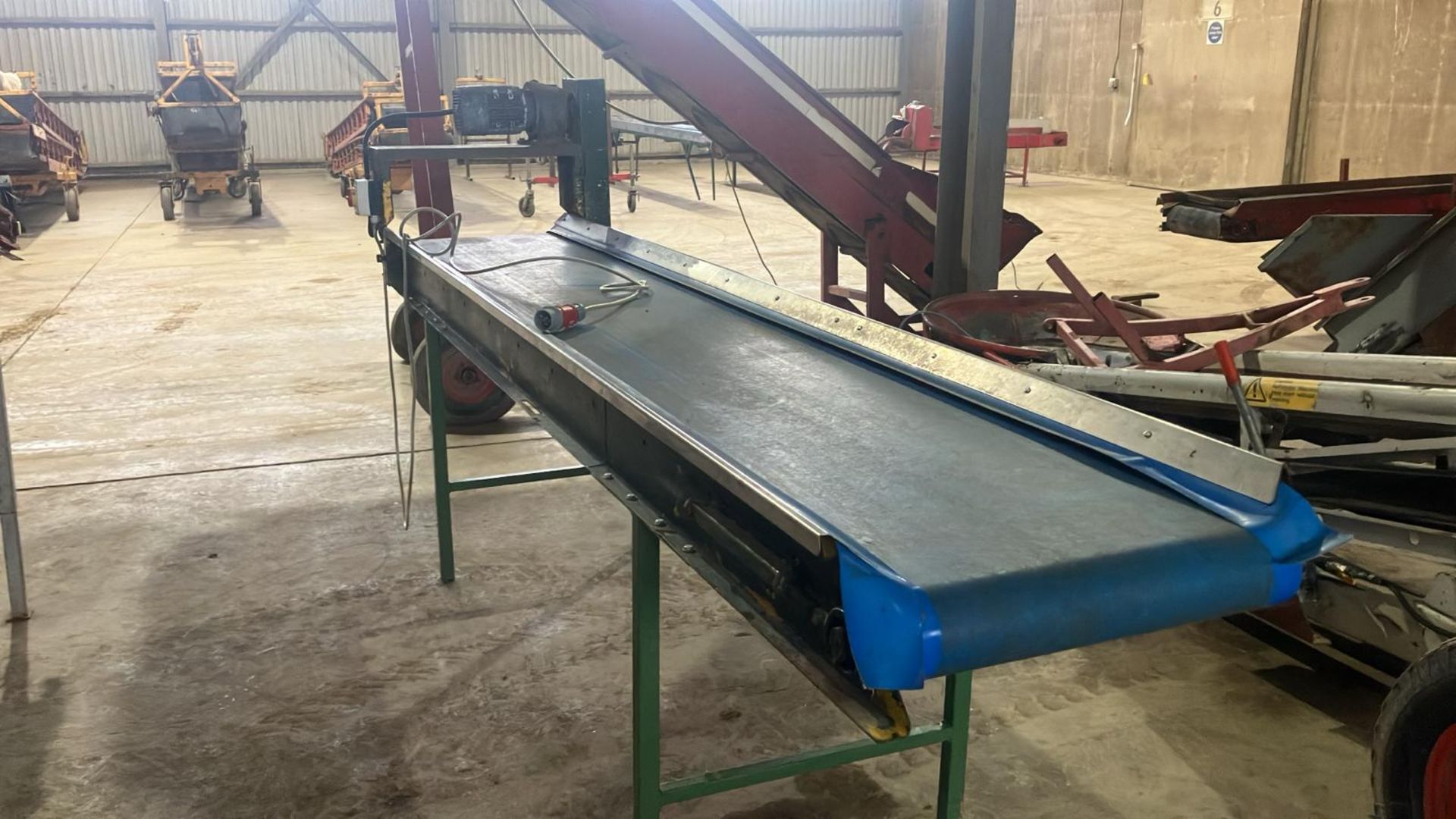 Conveyor 3.5m x 600mm, 3 phase, flat belt, passed PAT test