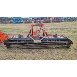 Maschio 3m power harrow, levelling board, crumbler roller, rear tow frame, manual in office