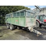 (81) Larrington 14T (JWG 2) Rootcrop trailer with extension sides, roll over sheet, sprung