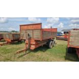 Pettit 6T high lift trailer, hydraulic brakes, drop down sides, screw jack