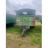 (81) Larrington 14T (JWG 2) Rootcrop trailer with extension sides, roll over sheet, sprung