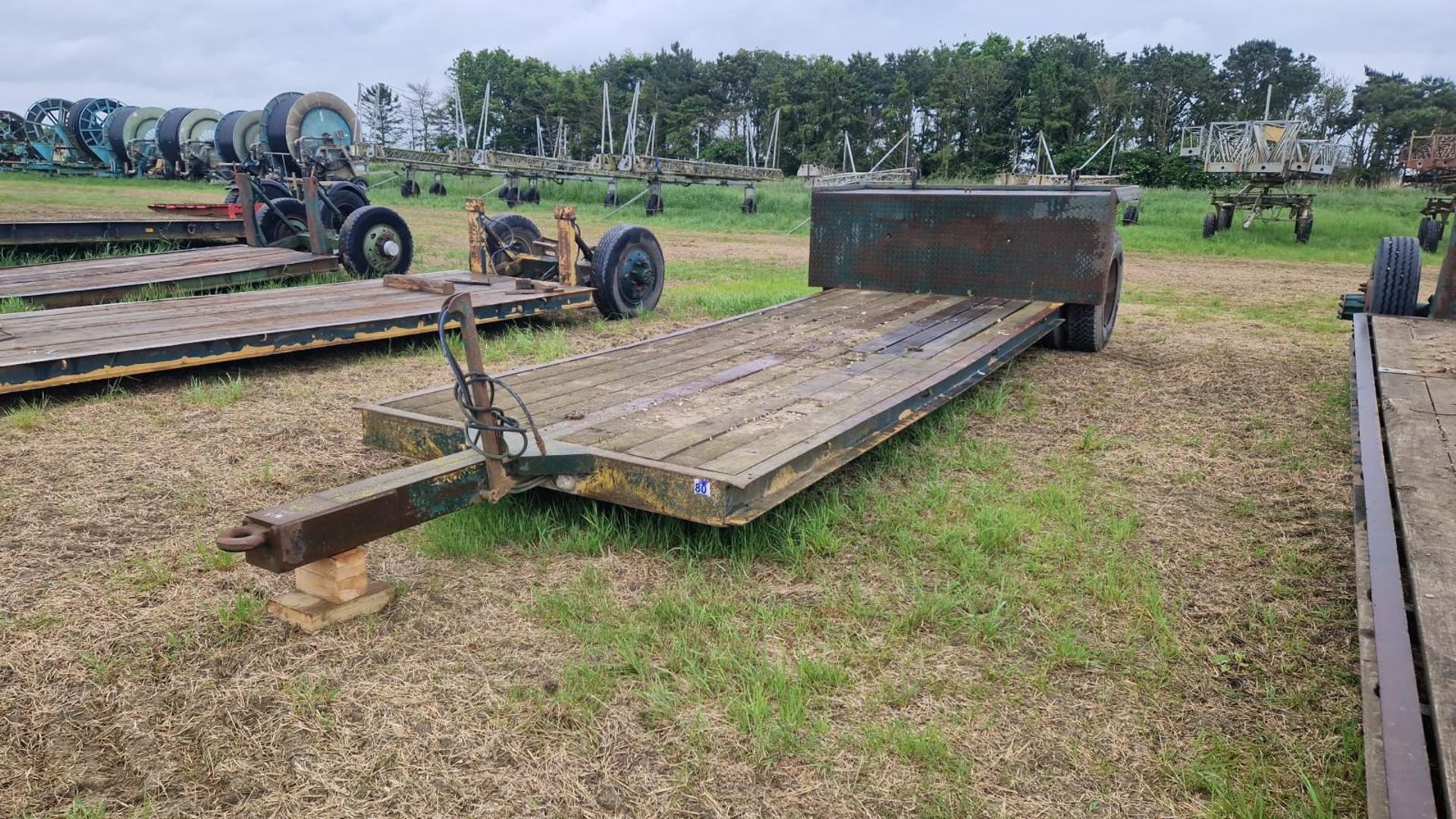 Drop deck low loader 5.2m long x 2m, farm made, twin wheeled