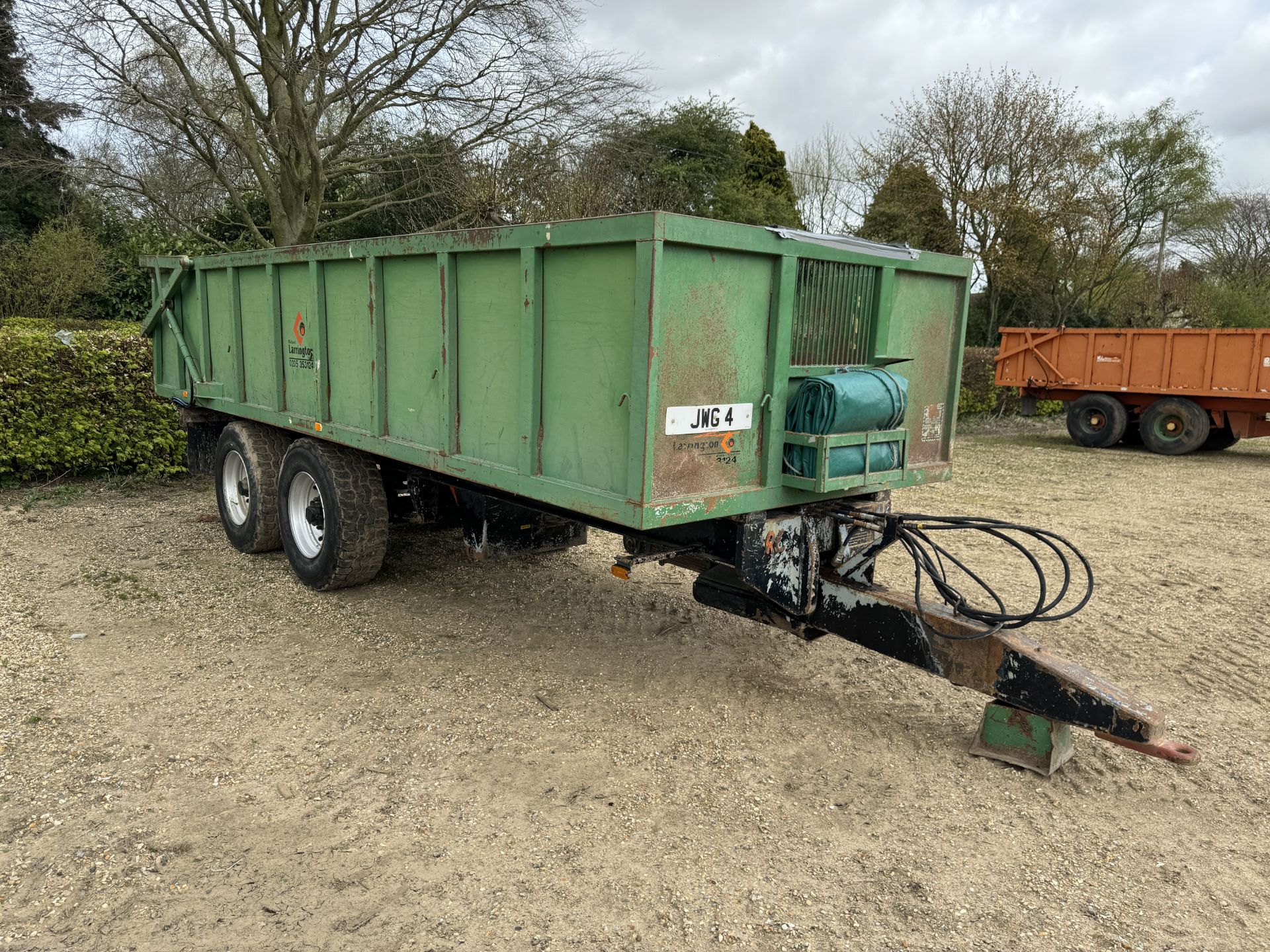 (94) Larrington 14T (JWG 4) Rootcrop trailer, sprung drawbar, sprung axles with leaf suspension, - Image 2 of 5