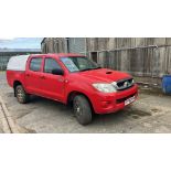 (09) Toyota Hi Lux HLZ double cab pick up, Red, MaxTop Liner, Reg FY59 TYP, MOT 11 Oct 24, 250,406