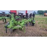 Dowdeswell DP7D2 5f (4+1) plough, rubber land wheel, disc skeiths serial No 51234930