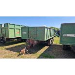 (81) Larrington 14T (H2 2) Monocoque tipping trailer, sprung axles with leaf suspension, sold on