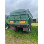 (85) Larrington 14T Rootcrop trailer with extension sides, sprung drawbar, sprung axles with leaf