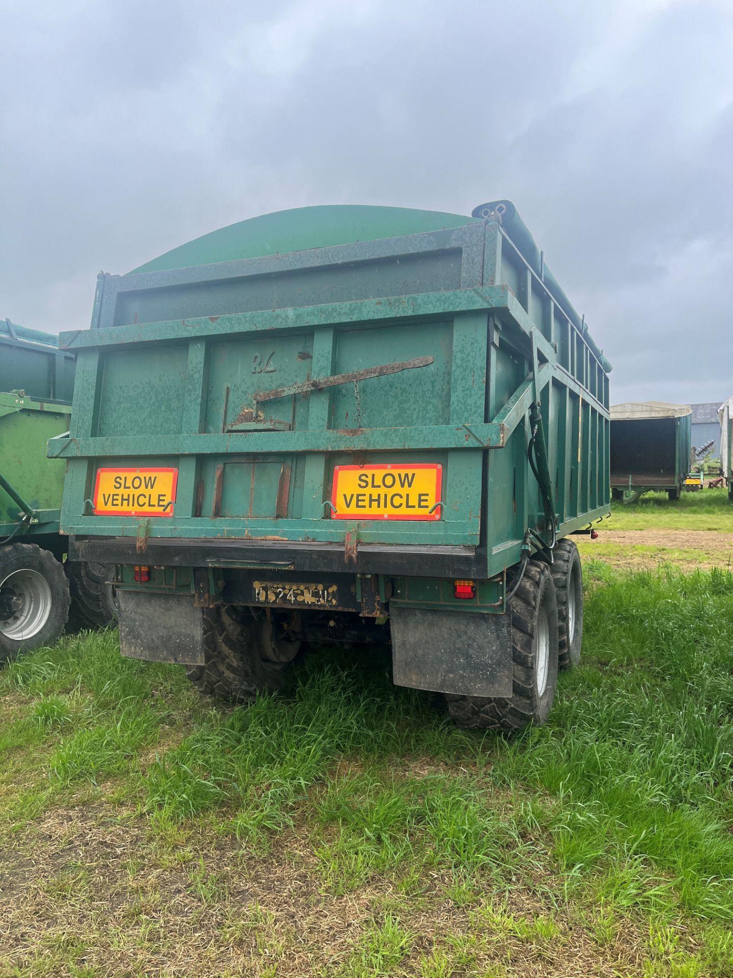 (85) Larrington 14T Rootcrop trailer with extension sides, sprung drawbar, sprung axles with leaf