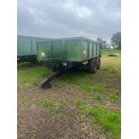 (84) Larrington 11T Monocoque tipping trailer, hydraulic rear door, grain chute, sprung axles with