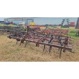 3.3m spring tine cultivator with metal depth wheels