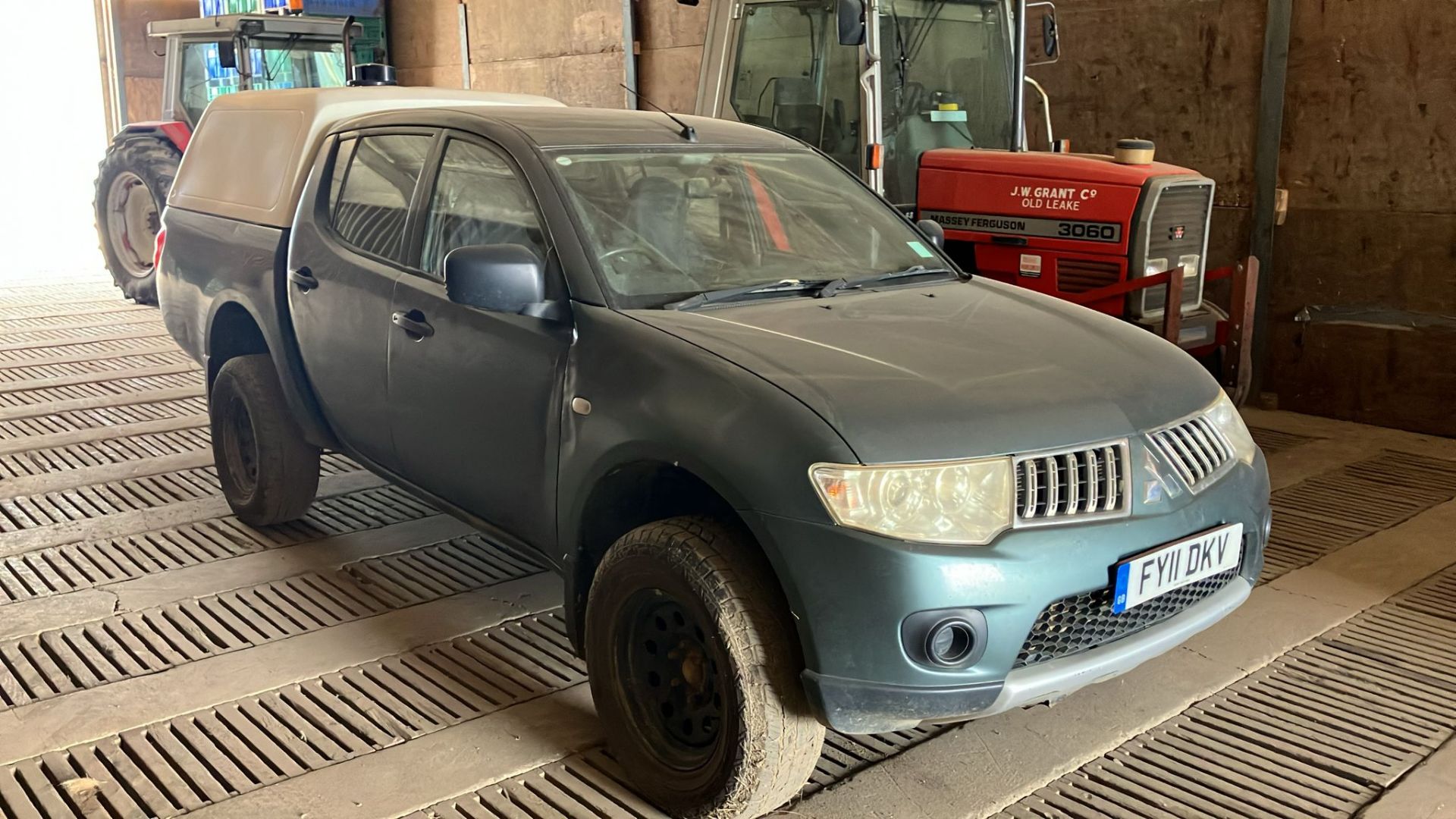 (11) Mitsubishi L200 4 Work double cab pick-up, Green, Truckman top, Reg FY11 DKV, MOT 31 March