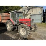 (94) Massey Ferguson 3085 autotronic 4wd tractor Front fenders, Front: Mitas 340/85 R28, Rear: Mitas