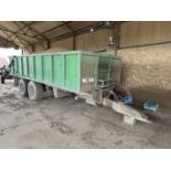 (94) Larrington 14T (JWG 3) Rootcrop trailer, sprung drawbar, sprung axles with leaf suspension,