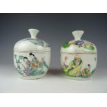 Two porcelain pots