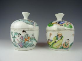 Two porcelain pots