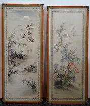 Two silk paintings
