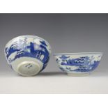 Pair Blue and white bowls