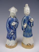 Two porcelain staues