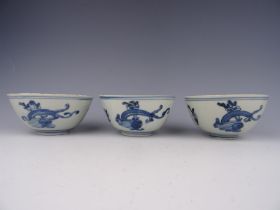 Three porcelain bowls