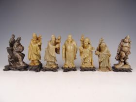 Seven soapstone sculptures