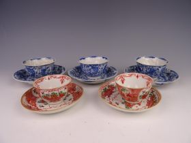 Sets of five cups/saucers