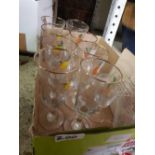 2 CARTONS OF MISC DRINKING GLASSES INCL;