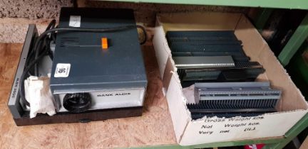 ALDIS 2000 SLIDE PROJECTOR WITH SLIDE RACKS