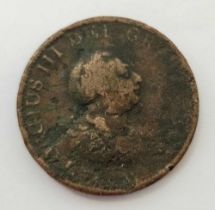 GEORGE III HALF PENNY 1739