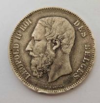 LEOPOLD II 5 FRANCS 1869