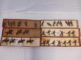 6 TRAYS OF BRITISH INFANTRY IN ACTION, BRITAIN'S INFANTRY SOLDIERS & SOLDIERS ON HORSE BACK