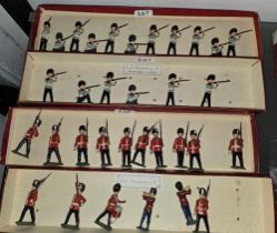 4 BOXES OF FYLDE MANUFACTURING COMPANY LEAD SOLDIERS, SCOTS GUARDS & GRENADIER GUARDS