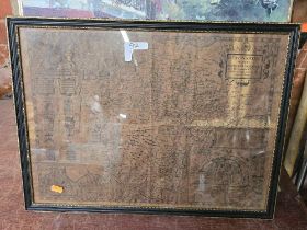 QTY OF F/G PICTURES INCL; A REPRO MAP OF DEVONSHIRE & 3 FRENCH OIL ON BOARD