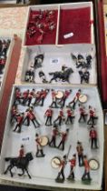 3 SMALL TRAYS OF BRITAIN'S MARCHING BANDS & OTHERS