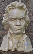 HOLLOW PLASTER BUST BELIEVED TO BE OF STRAUSS