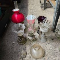 CARTON WITH SELECTION OF OIL LAMPS ETC