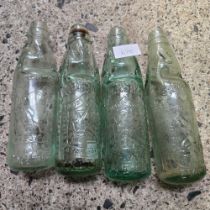 4 KERSWELL & CRAFTON SWAN NECK BOTTLED WITH MARBLES