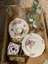 CARTON OF VINTAGE PLATES ETC