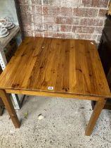 SQUARE PINE BREAKFAST TABLE 29.