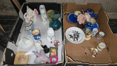 2 CARTONS OF VARIOUS CHINA ORNAMENTS