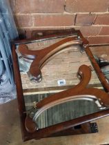EDWARDIAN MAHOGANY SWING MIRROR WITH 3 DRAWERS A/F