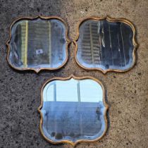 3 METAL FRAMED MIRRORS