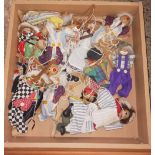 WOODEN DRAWER WITH QTY OF MARIONETTE'S