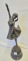 BRONZED FIGURE OF AN EROTIC DANCER BY D.