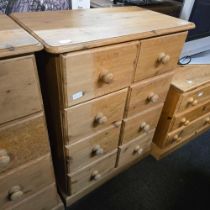 PINE CHEST OF 8 DRAWERS