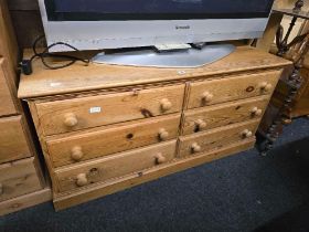 PINE CHEST OF 6 DRAWERS